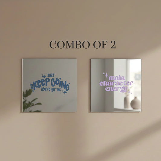 Square mirror combo of 2