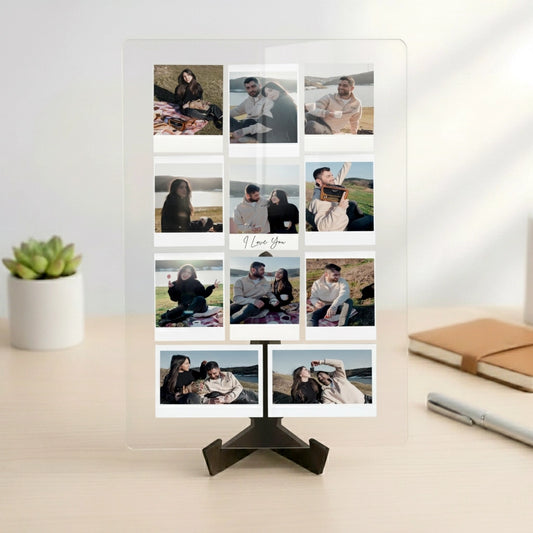 Polaroid Grid Collage Acrylic Frame