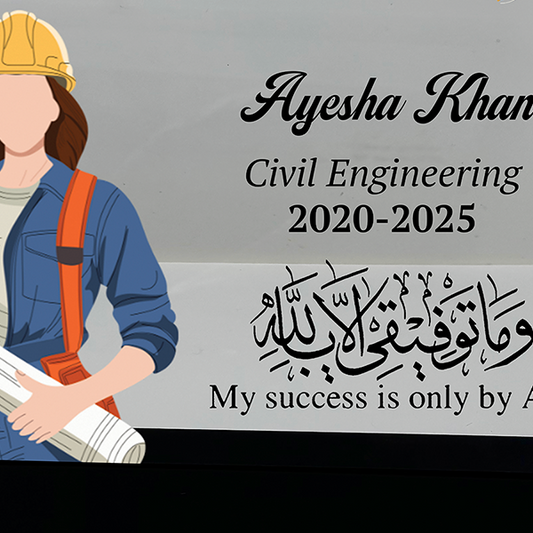 She Builds the Future – Engineer Grad Frame (Female)