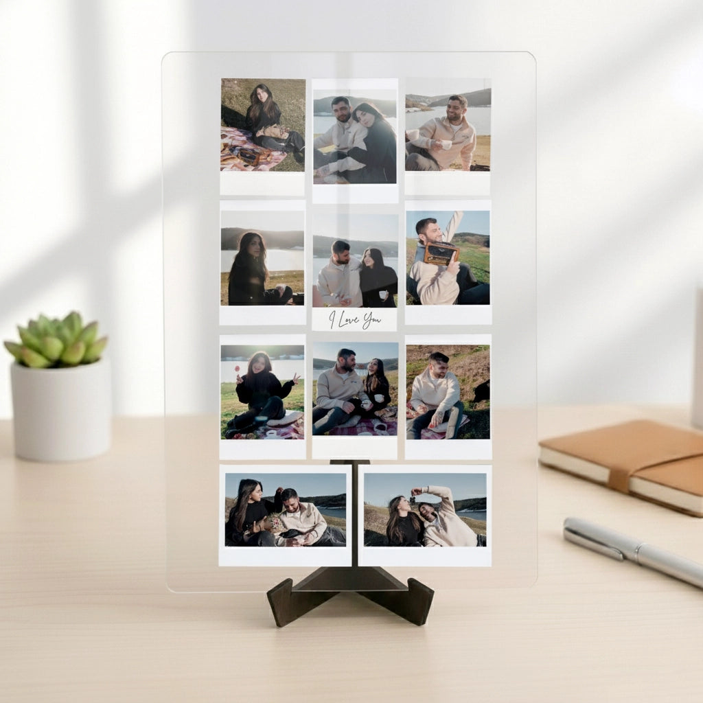 Polaroid Grid Collage Acrylic Frame