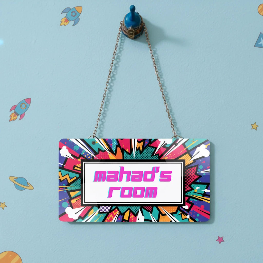 My Happy Room  Personalized Truck Art Door Sign