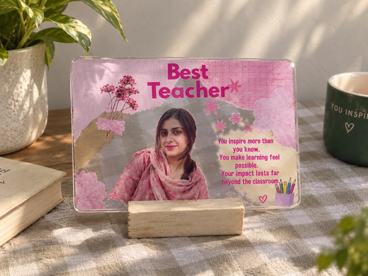 The Best Teacher Frame – Personalized Teacher's Day Acrylic Photo Frame