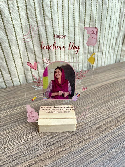 The Bloom Frame – Personalized Teacher's Day Acrylic Photo Frame