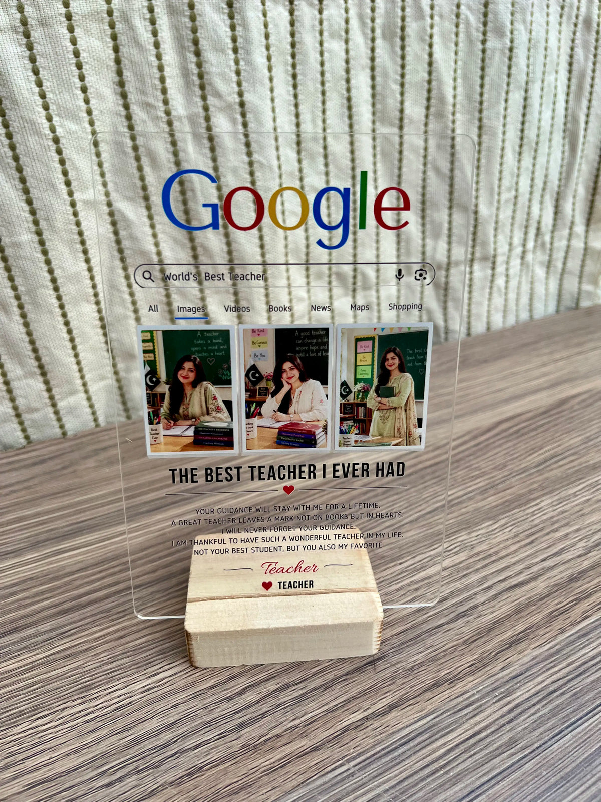 The Search Bar Frame – Personalized Teacher's Day Acrylic Photo Frame