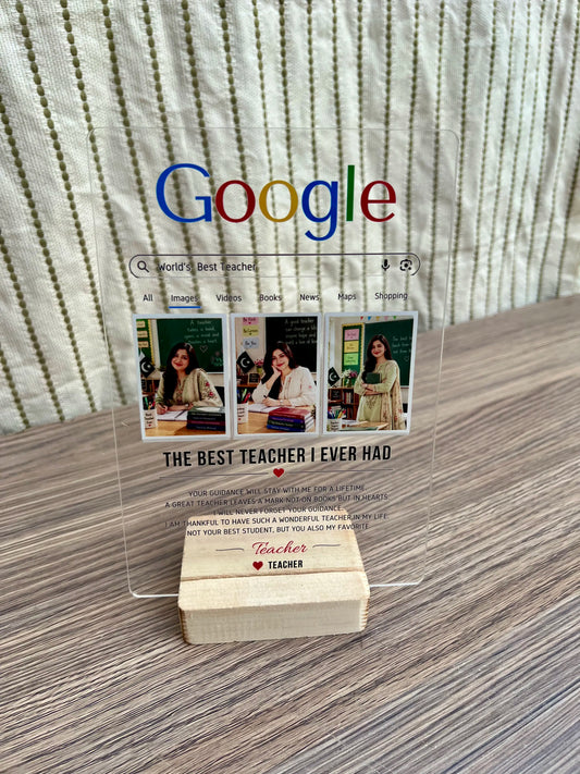 The Search Bar Frame – Personalized Teacher's Day Acrylic Photo Frame