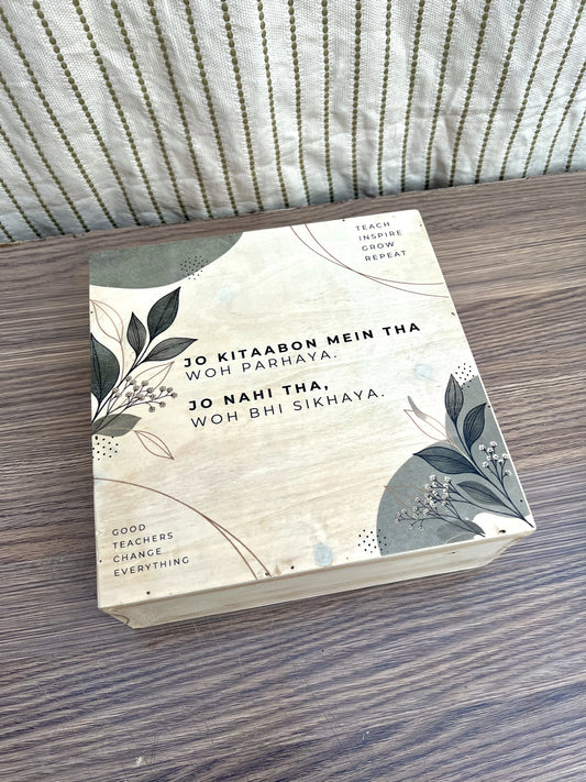Teacher's Day Premium Wooden Gift Box – Personalized Hamper