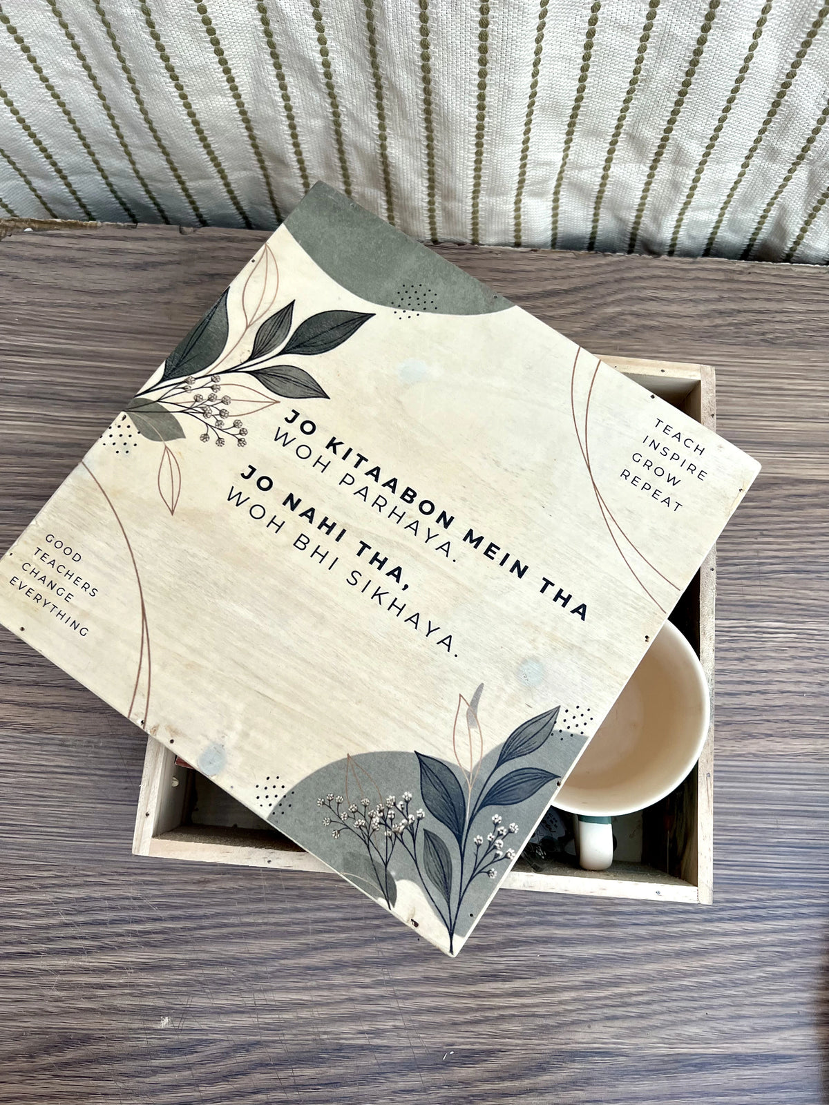 Teacher's Day Premium Wooden Gift Box – Personalized Hamper