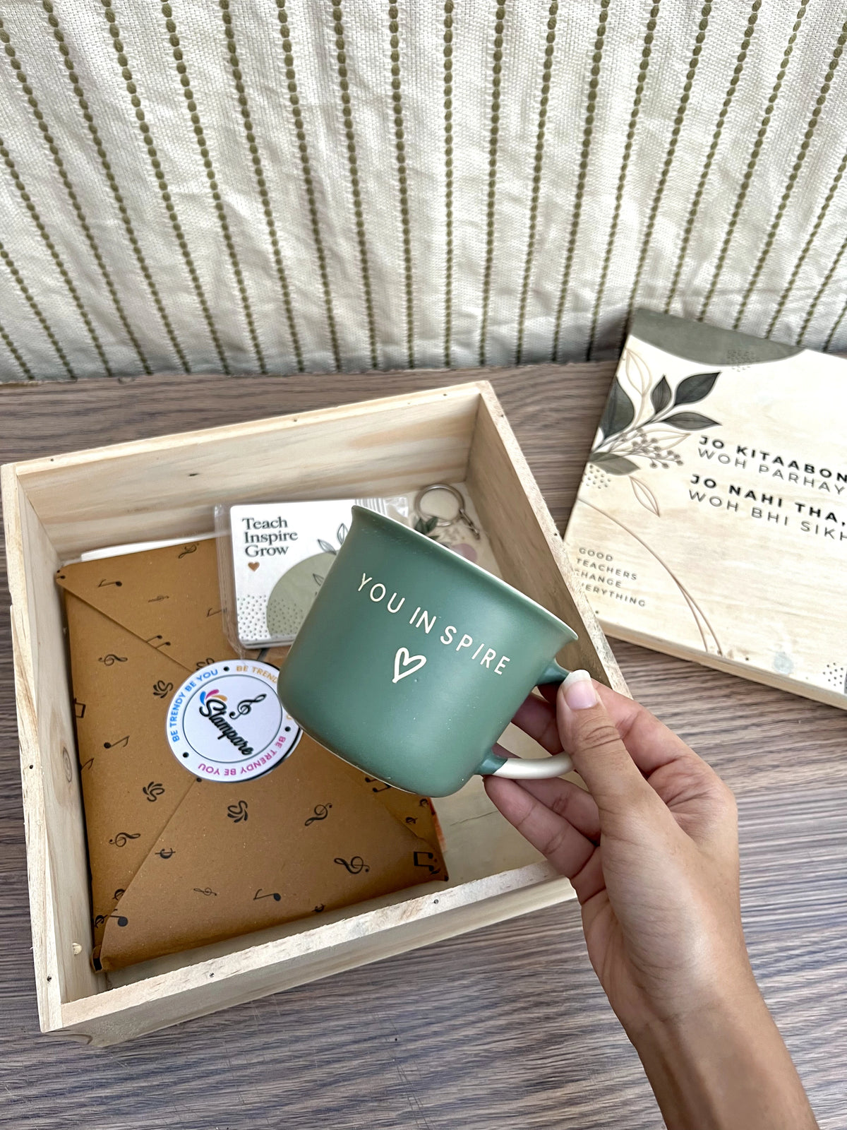 Teacher's Day Premium Wooden Gift Box – Personalized Hamper