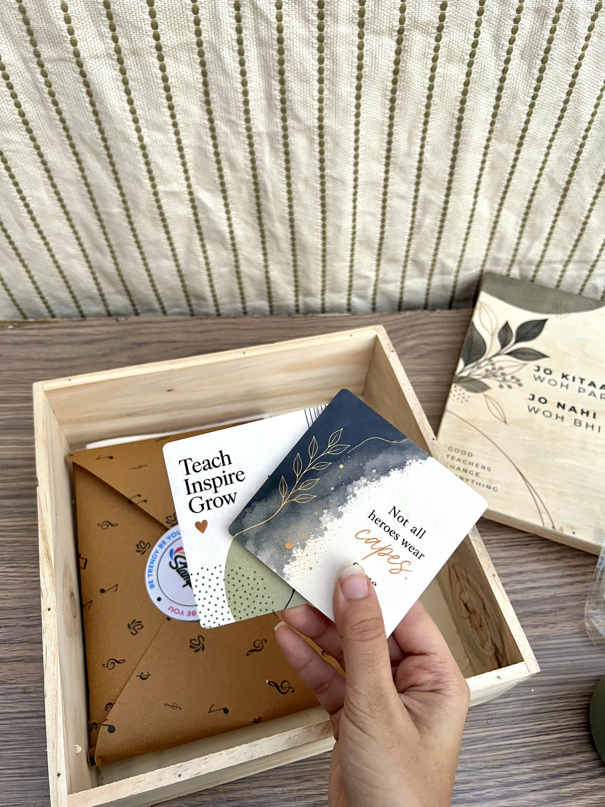 Teacher's Day Premium Wooden Gift Box – Personalized Hamper