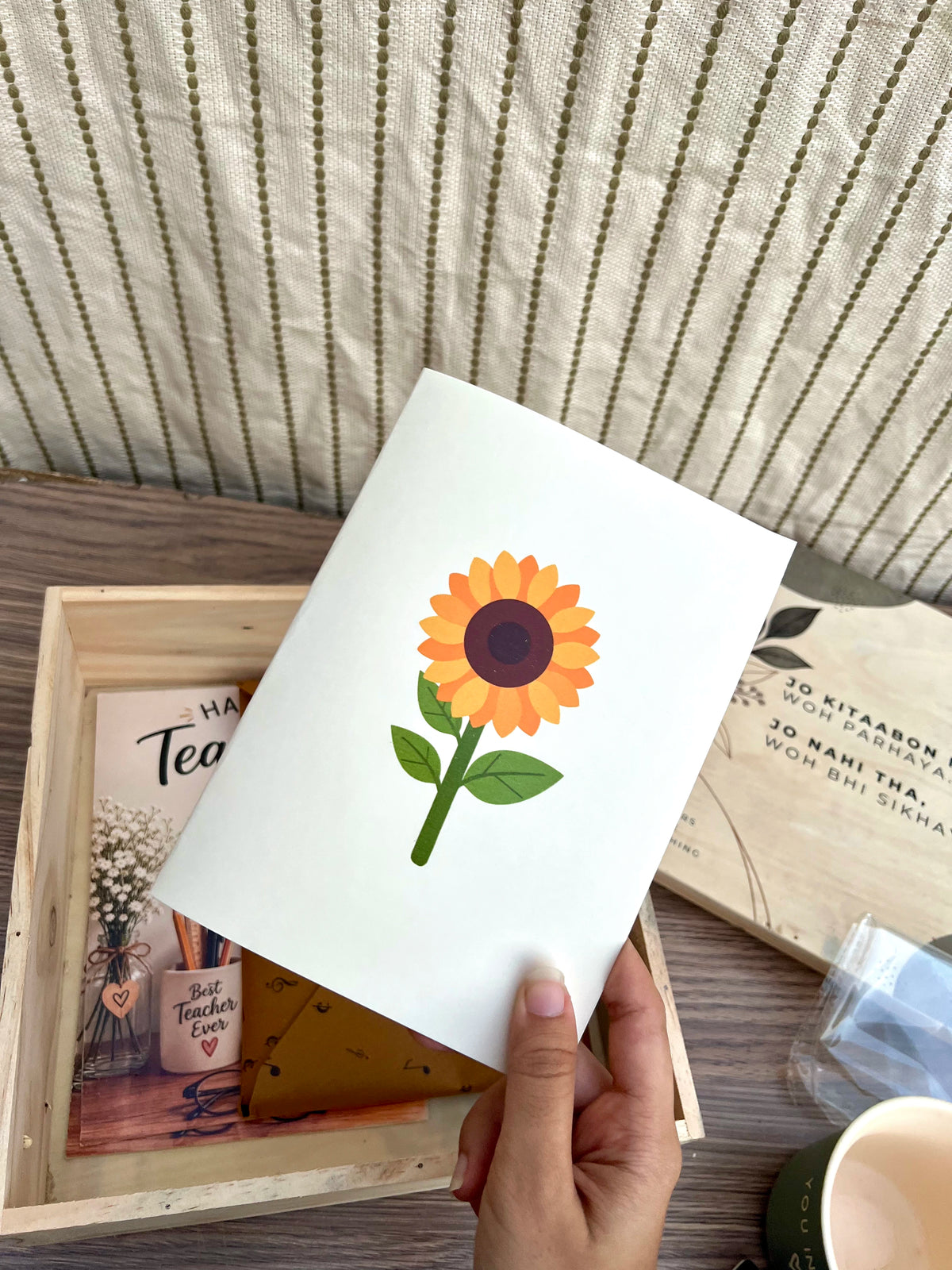 Teacher's Day Premium Wooden Gift Box – Personalized Hamper