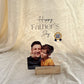 My Dad is My Hero Father's Day custom photo acrylic frame with wooden stand