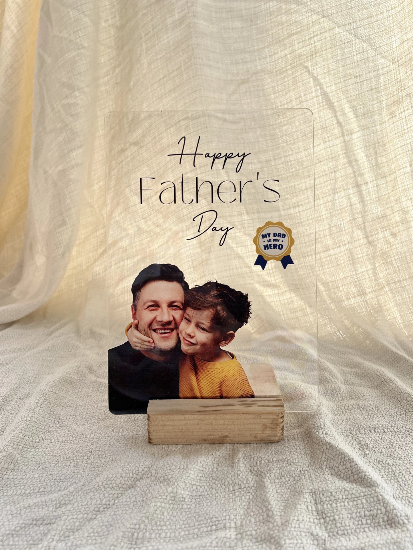 My Dad is My Hero Father's Day acrylic frame - second angle