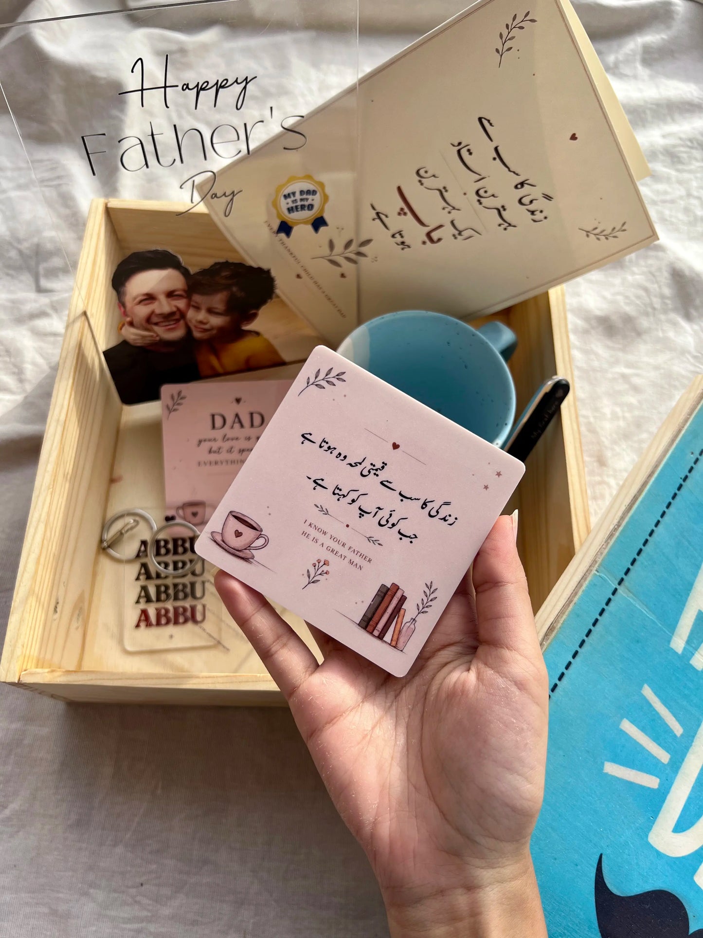 Father's Day Premium Wooden Gift Box- No Cod