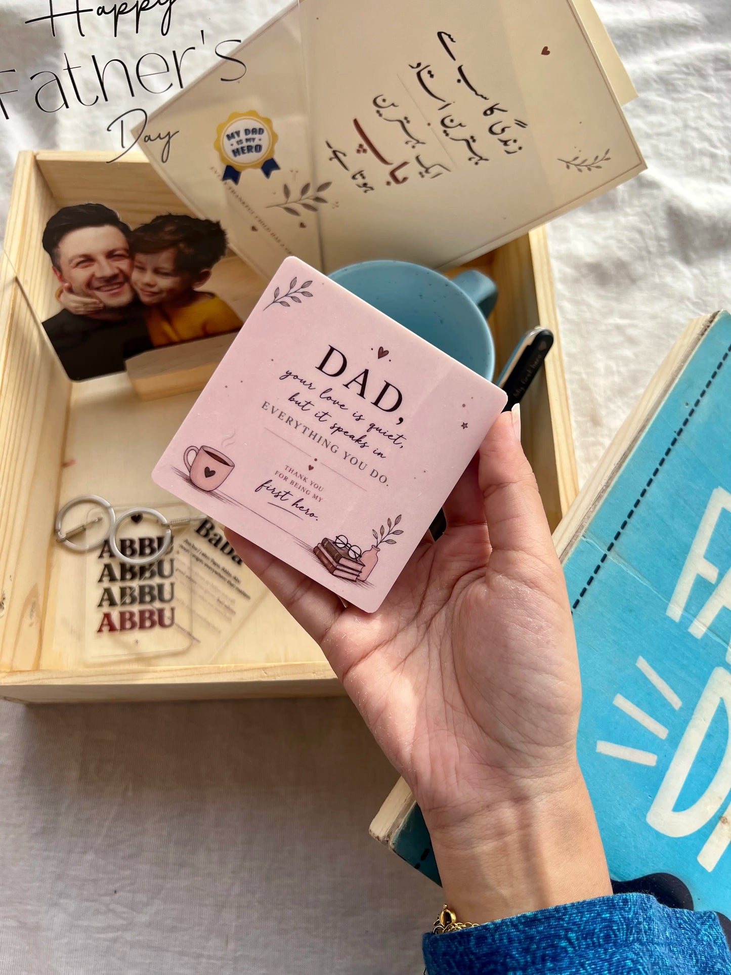 Father's Day Premium Wooden Gift Box- No Cod