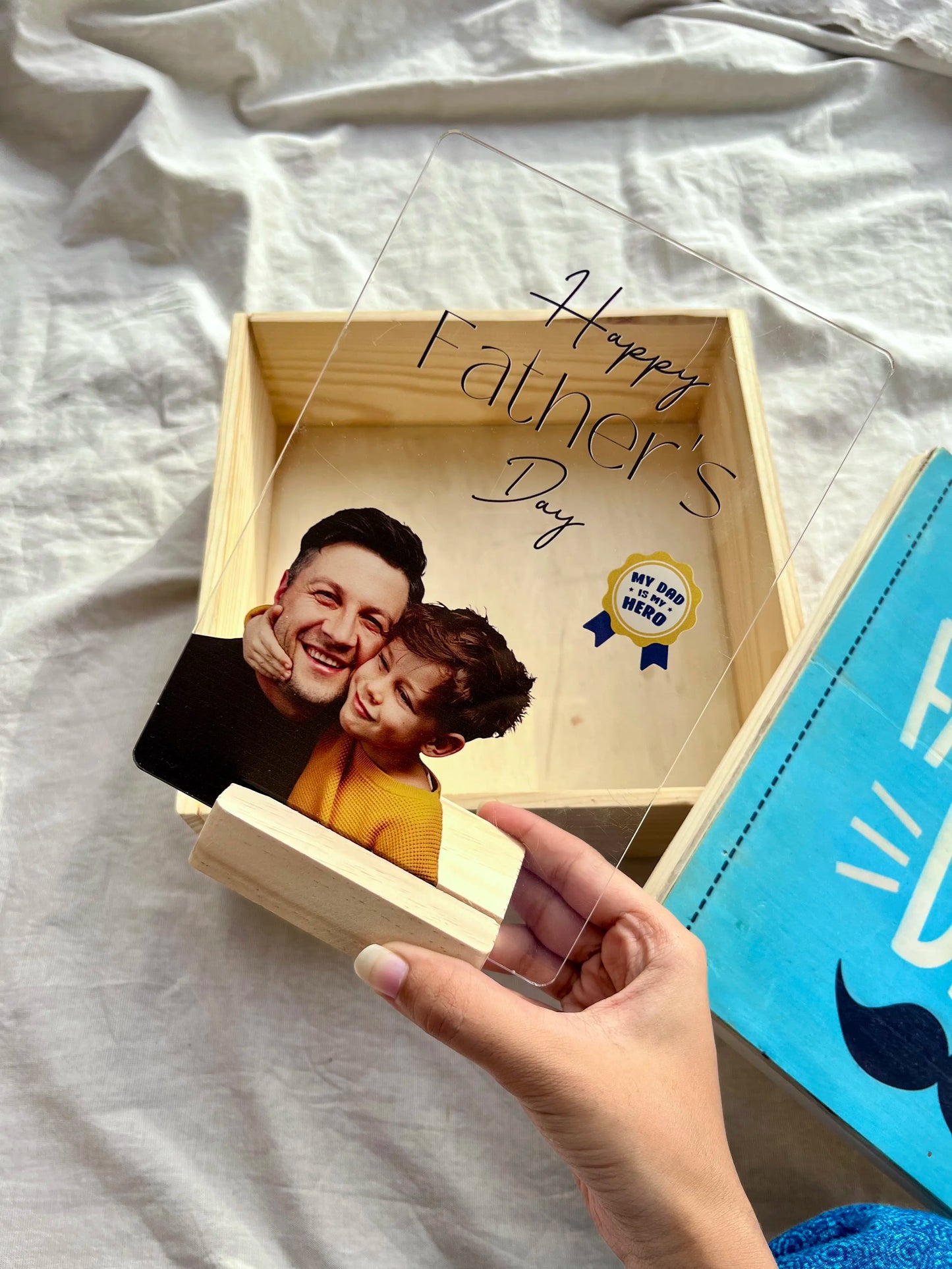Father's Day Premium Wooden Gift Box- No Cod