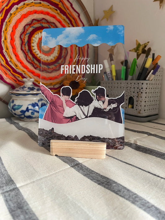 Happy Friendship Day Sky Personalized Acrylic Frame