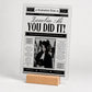 Graduation News – Vintage Newspaper Acrylic Plaque